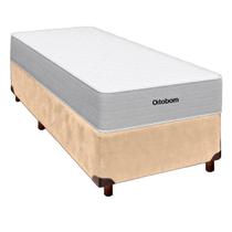 Cama Box e Colchão Solteiro Molas Ensacadas Plenno Superpocket Ortobom Perola