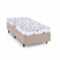 Cama Box E Colchão Solteiro Sonum D23 Herval 88x188x50 Cama Box E Colchão Solteiro Sonum D23 Herval 88x188x50