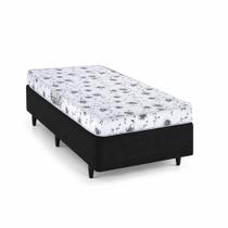 Cama Box E Colchão Solteiro Sonum D23 Herval 88x188x50 Cama Box E Colchão Solteiro Sonum D23 Herval 88x188x50