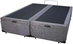 Cama Box Em Baú Queen Size Bipartido Blindado, Suede Cinza RC