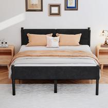Cama Box Henshwon Full 35 cm com Armazenamento, Estrutura Reforçada, Preta