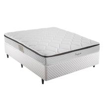 Cama Box Herval Pequim Casal Branca, 61x138x188 cm, Molas Ensacadas Cama Box Herval Pequim Casal Branca, 61x138x188 cm, Molas Ensacadas