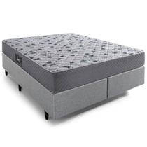 Cama Box Herval Queen Black, 64x158x198 cm, Bordado, Colchão Composto