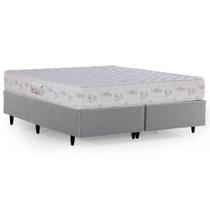 Cama Box Herval Queen Cannes, 64x158x198 cm, Bordado, Espuma D33