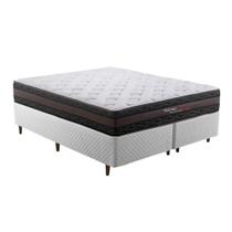 Cama Box Herval Queen Palermo, 67x158x198 cm, Molas Ensacadas, Branco Cama Box Herval Queen Palermo, 67x158x198 cm, Molas Ensacadas, Branco