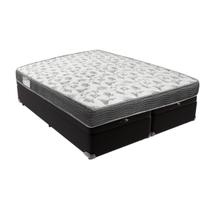 Cama Box ISO100 Casal Bip. Preto Sintético Ortobom 56x138x188