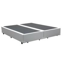 Cama Box King 193 Bipartido Bello Box - Tecido Sintético Branco Cama Box King 193 Bipartido Bello Box - Tecido Sintético Branco