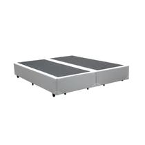 Cama Box King 193 Bipartido Bello Box - Tecido Sintético Branco Cama Box King 193 Bipartido Bello Box - Tecido Sintético Branco
