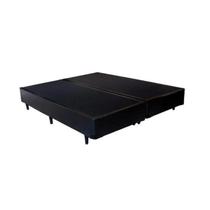 Cama Box King 193 Bipartido Bello Box - Tecido Sintético Preto Cama Box King 193 Bipartido Bello Box - Tecido Sintético Preto