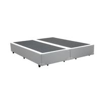 Cama Box King 193 Bipartido - Tecido Suede Branco Cama Box King 193 Bipartido - Tecido Suede Branco