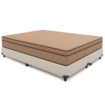 Cama Box King 193 Tecido Sintético Branco Com Colchão Polônia Bello Box - D28 65x193x203 Cama Box King 193 Tecido Sintético Branco Com Colchão Polônia Bello Box - D28 65x193x203