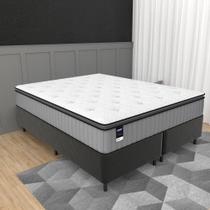 Cama Box King 193cm Colchão Molas Ensacadas Gazin Tower HF25 e Base 2CEN