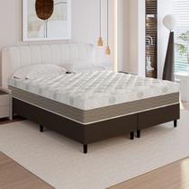 Cama Box King 193cm Molas Ensacadas Genebra Plus Umaflex Base 2Cen Cama Box King 193cm Molas Ensacadas Genebra Plus Umaflex Base 2Cen