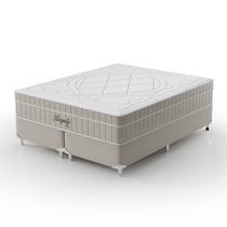 Cama Box King 193x203x59cm Molas Ensacadas Royale Montreal Bege Cama Box King 193x203x59cm Molas Ensacadas Royale Montreal Bege