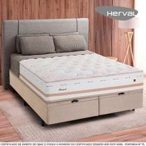 Cama Box King Baú Herval Irland, Molas Maxspring, 72x193x203 cm Cama Box King Baú Herval Irland, Molas Maxspring, 72x193x203 cm