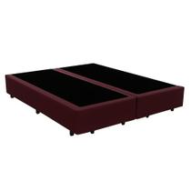 Cama Box King Bipartido 193x203 Marrom Base Reforçada