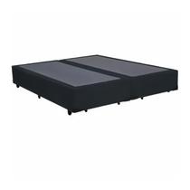 Cama Box King Bipartido 193x203 Preta Base Reforçada
