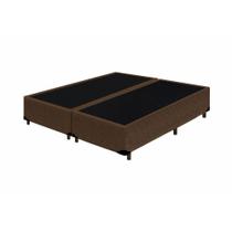 Cama Box King Bipartido NK Camas Suede Marrom 40x193x203 Cama Box King Bipartido NK Camas Suede Marrom 40x193x203