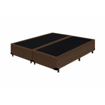 Cama Box King Bipartido NK Camas Suede Marrom 40x193x203