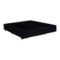 Cama Box King Bipartido Recanto do Sono Suede Preto 40x193x203