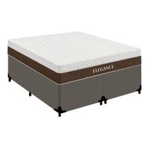 Cama Box King Bipartido Sintético + Colchão Molas Ensacadas Royal Sleep Elegance 193x203x67 Cama Box King Bipartido Sintético + Colchão Molas Ensacadas Royal Sleep Elegance 193x203x67