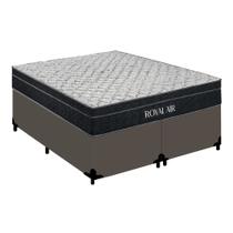 Cama Box King Bipartido Sintético + Colchão Molas Ensacadas Royal Sleep Royal Air 193cm - Suporta Até 150 Kg Por Pessoa Cama Box King Bipartido Sintético + Colchão Molas Ensacadas Royal Sleep Royal Air 193cm - Suporta Até 150 Kg Por Pessoa