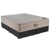 Cama Box King Bipartido Sintético + Colchão Ortobom Airtech Molas Ensacadas 65x193x203 Cinza Cama Box King Bipartido Sintético + Colchão Ortobom Airtech Molas Ensacadas 65x193x203 Cinza