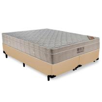Cama Box King Bipartido Sintético + Colchão Ortobom Airtech Molas Ensacadas 65x193x203 Cama Box King Bipartido Sintético + Colchão Ortobom Airtech Molas Ensacadas 65x193x203