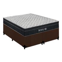 Cama Box King Bipartido Suede + Colchão Molas Ensacadas Royal Sleep Royal Air 193cm - Suporta Até 150 Kg Por Pessoa Cama Box King Bipartido Suede + Colchão Molas Ensacadas Royal Sleep Royal Air 193cm - Suporta Até 150 Kg Por Pessoa