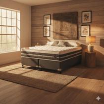 Cama Box King Castor Premium Gel Pocket 193x203x59 + Box Castor