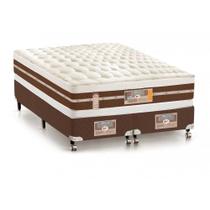 Cama Box King Castor Silver Star Air Double Pocket Hibrido 193x203x61 + Box Castor Marrom