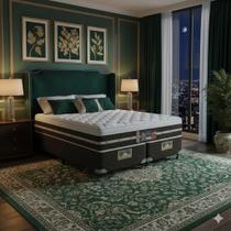 Cama Box King Castor Silver Star Air One Face Tecnopedic 193x203x59 + Box Castor