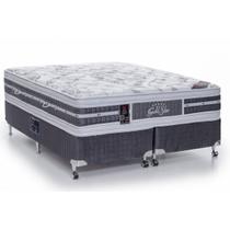 Cama Box King Castor Super Luxo Latex Plush Double Face 193x203x63 + Box Castor