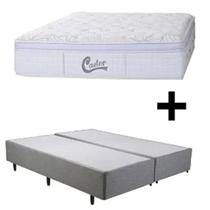 Cama Box King Castor Vitagel Euro One Face Pocket 193x203x59 + Box Castor