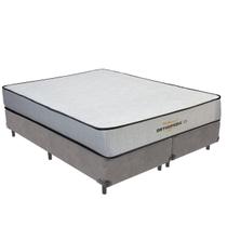 Cama Box King Cinza Colchão Orthopedic D33 VTECH