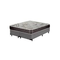 Cama Box King Colchão Aylla Espuma D33 Acolchões + Box Suede 64x193x203