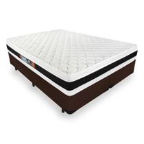 Cama Box King + Colchão De Espuma D45 - Castor - Black White Double Face 193cm