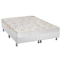 Cama Box King: Colchão Espuma Castor D28 Sleep Max + Base CRC Courano White(193x203)