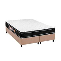 Cama Box King: Colchão Espuma D33 Castor Black e White Double Face + Base CRC Suede Clean(193x203) Cama Box King: Colchão Espuma D33 Castor Black e White Double Face + Base CRC Suede Clean(193x203)