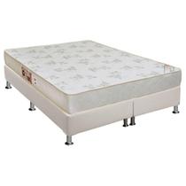 Cama Box King: Colchão Espuma D33 Castor Sleep Max Relax + Base CRC Courano White(193x203) Cama Box King: Colchão Espuma D33 Castor Sleep Max Relax + Base CRC Courano White(193x203)