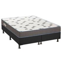 Cama Box King: Colchão Espuma D33 Ortobom Light + Base CRC Suede Gray(186x198)