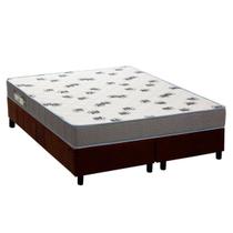 Cama Box King: Colchão Espuma D33 Ortobom Light Saúde + Base CRC Suede Brown(186x198) Cama Box King: Colchão Espuma D33 Ortobom Light Saúde + Base CRC Suede Brown(186x198)