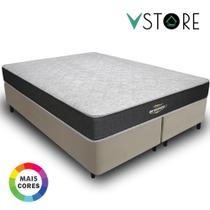 Cama Box King + Colchão Espuma D33 Ortopédico 193x203x58cm Orthopedic l Várias Cores V-Store