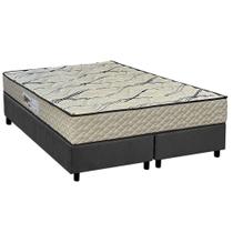 Cama Box King: Colchão Espuma D33 Paropas AG65 Max Sono Clean + Base CRC Suede Gray (193x203)