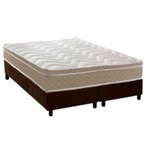 Cama Box King: Colchão Espuma D33 Paropas Conforto Ultra Firme + Base CRC Suede Brown (193x203) Cama Box King: Colchão Espuma D33 Paropas Conforto Ultra Firme + Base CRC Suede Brown (193x203)