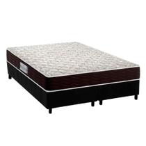 Cama Box King: Colchão Espuma D33 Probel Advanced + Base CRC Suede Black(193x203)