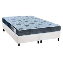 Cama Box King: Colchão Espuma D45 Orthoflex /EP Cecina + Base CRC Suede White(193x203)
