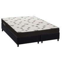 Cama Box King: Colchão Espuma D45 Ortobom Light + Base CRC Suede Black(186x198)