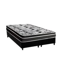 Cama Box King: Colchão Espuma Luckspuma D45 Gran Luck + Base CRC Suede Black(193x203) Cama Box King: Colchão Espuma Luckspuma D45 Gran Luck + Base CRC Suede Black(193x203)