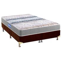 Cama Box King: Colchão Espuma Probel D45 Guarda Costas + Base CRC Suede Brown(193x203) Cama Box King: Colchão Espuma Probel D45 Guarda Costas + Base CRC Suede Brown(193x203)